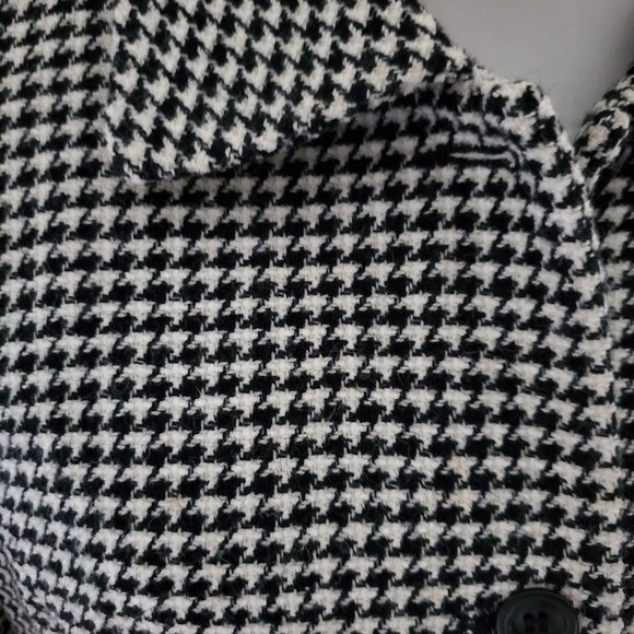 Talbots Wool Blend Houndstooth Blazer Size 8 - Picture 7 of 16